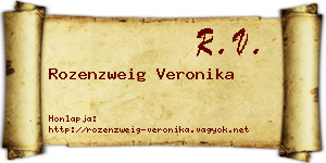 Rozenzweig Veronika névjegykártya